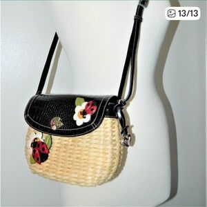 Brighton Ladybug straw woven Shoulder, Crossbody bag